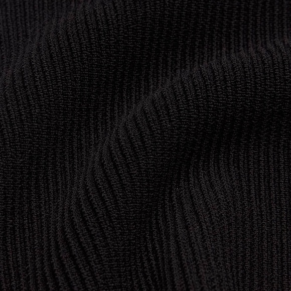 Aritzia Babaton Sculpt Knit Squareneck Top - Black Ribbed Short Sleeve Shirt - Picture 8 of 10